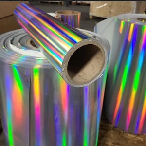 Premium Gloss metallic Holographic Gold Silver Black Adhesive Vinyl sticker roll