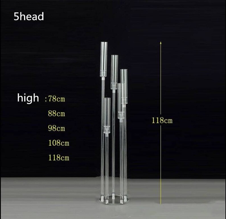 Acrylic Centerpiece Candelabra Clear Candle Holder Acrylic Etsy