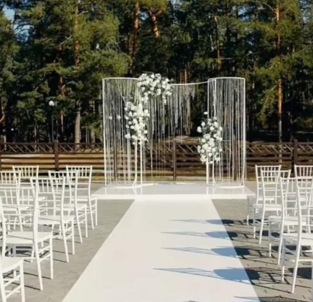 S-shape Wedding Backdrop: Metal Frame With Crystal Beads, 7.2x8 Ft - Etsy