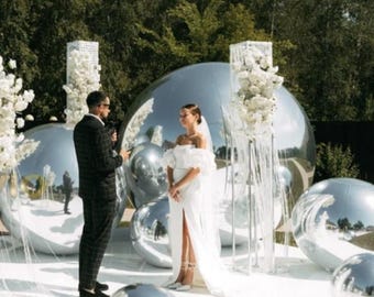 Giant Inflatable Mirror Ball: Reusable Metallic Balloon Orbs
