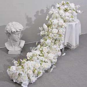 Wedding Flower Runner arrangements roses greenery Wedding Centerpieces Flower wedding Arches flower Ball Artificial Flower Table runner