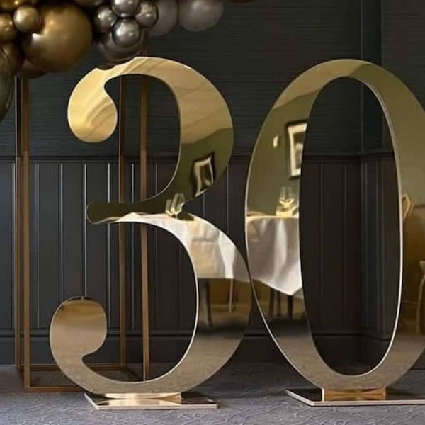Large Acrylic Backdrop Number| Marquee number | Giant number | Mirror number | Personalized number | Giant Numbers | Numbers for birthday