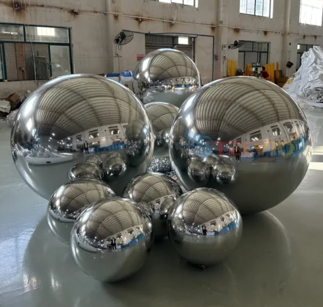 Giant Inflatable Mirror Balls Reusable Huge Round Metallic Balloon