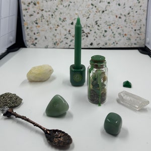 Money Magnet Spell Jar, Spell for attracting money, candle, crystals, herbs, witchcraft