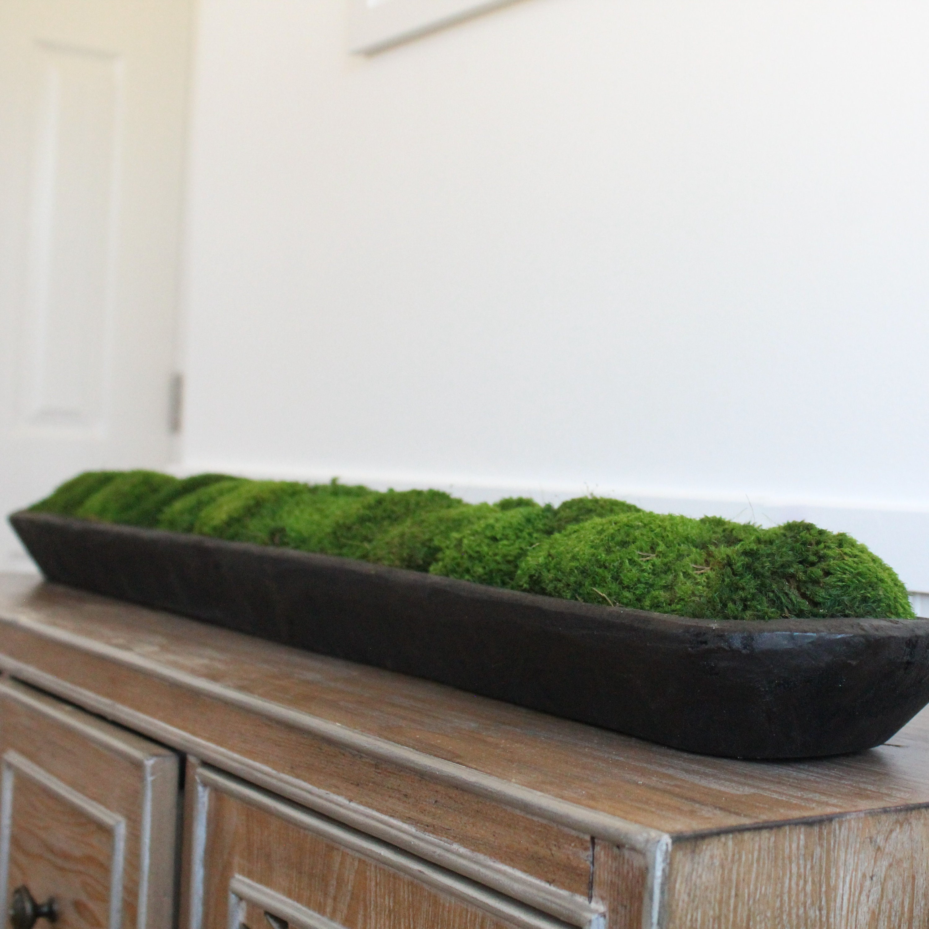 Moss Centerpiece Preserved Moss Bowl Centerpiece for Dining Table Moss for  Office Pink Wood Bowl Decor for Wedding Table Nature Lover Gift 