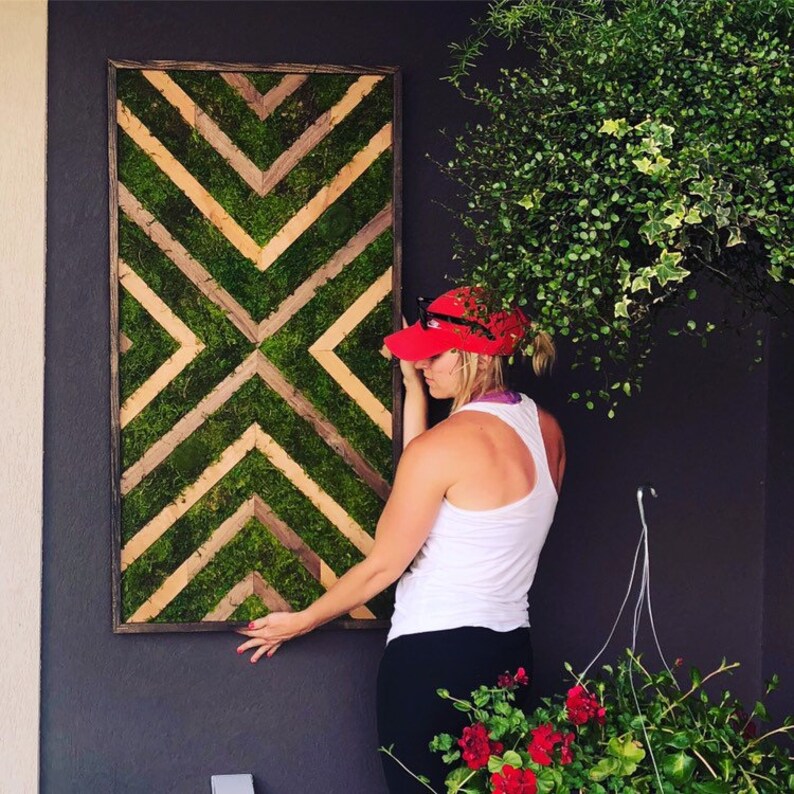 Moss Wall Art/ Home Office Wall Decor/preserved Moss /large Etsy