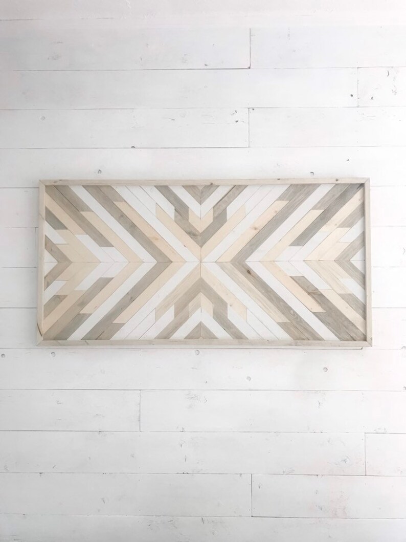 Geometric Wooden Wall Hanging Large Wooden Wall Art Custom Etsy