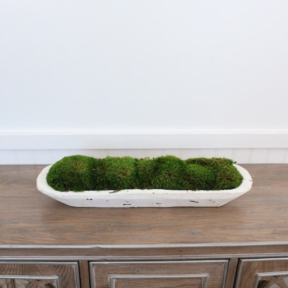 Moss Bowl Arrangement for Table Large Moss Centerpiece for Dining