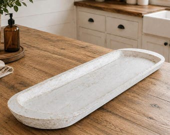 Extra Large Dough Bowl: Hand Carved Rustic Farmhouse Table Centerpiece