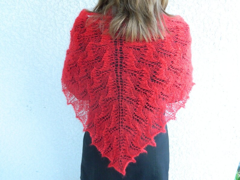 Luna Moth Shawl Lace knit pattern PDF digital file image 1