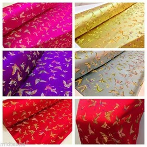 Chinese oriental butterfly brocade silky satin dress fabric 44&quot; wide mtex m57