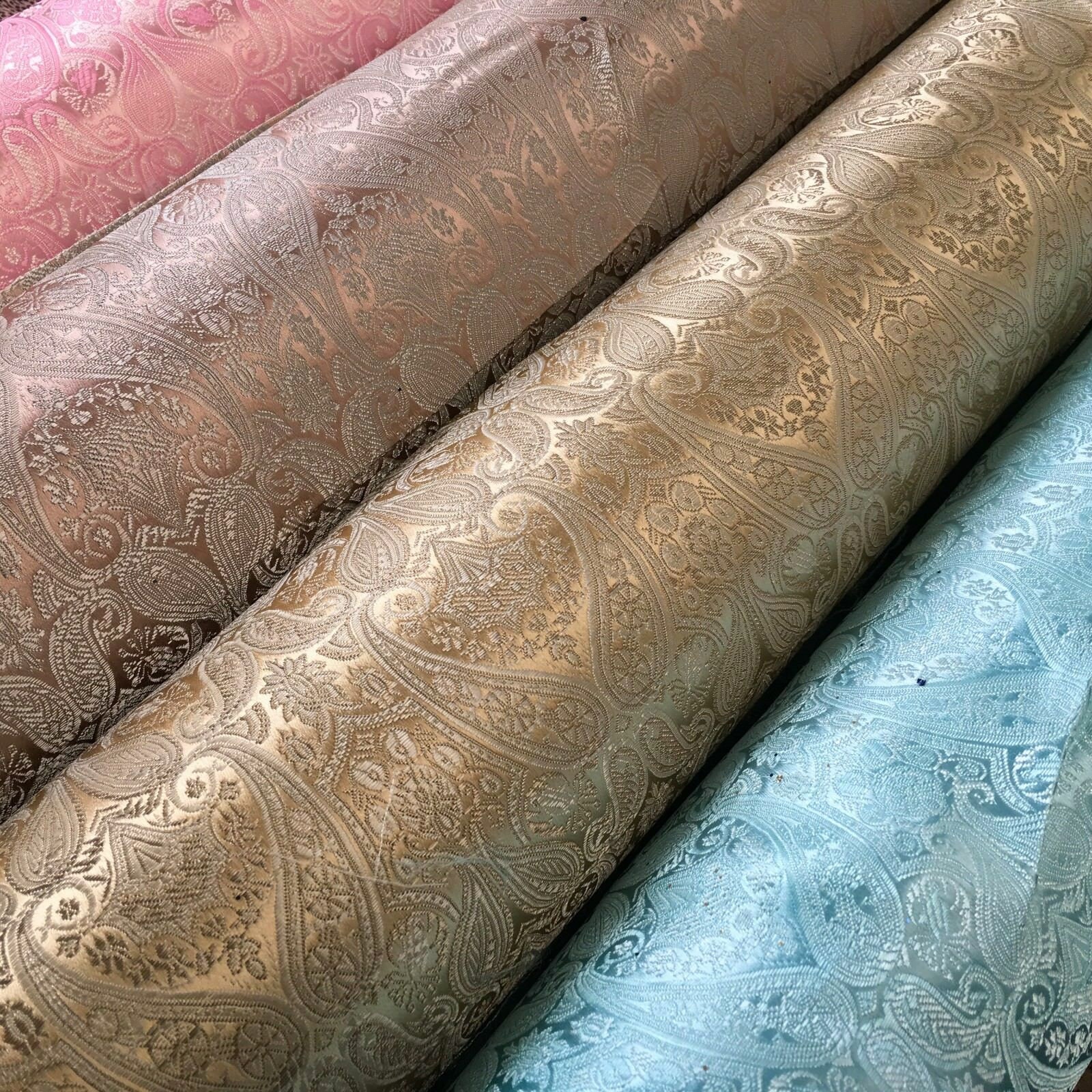 Paisley Ornamental Jacquard Waistcoat, Jacket Brocade Fabric 44