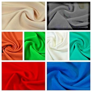 Plain peach-skin powder touch  crepe dress fabric by the metre m5 mtex