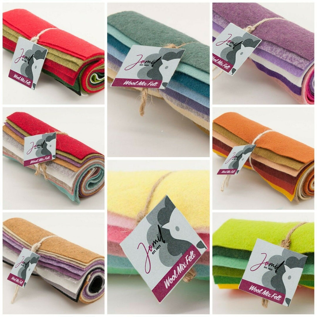 10pcs Wool Viscose Mix Felt Mini Rolls 6 Fabric M1486 Etsy UK