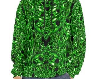 CJF Designs puffed mariner link chain mens velvet hoodie