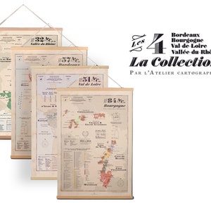 Die regionale Weinsammlung, Burgund, Val-de-Loire, Bordeaux, Rhône-Tal