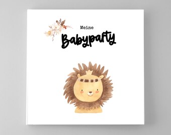 Memory Book: Guestbook BabyParty – My BabyShowers - Book to Fill Out, Design Lion