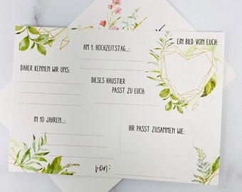 Guestbook Cards 30pcs Wedding Postcard A6 Floral Pattern