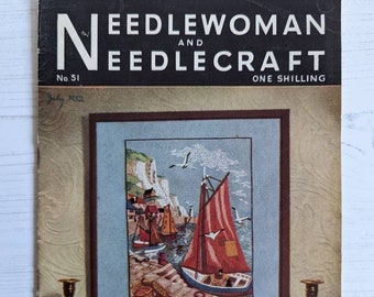 Needlewoman and Needlecraft Magazine No 51 July 1952 Vintage Crafting