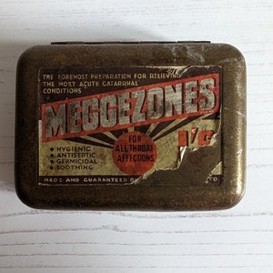 Vintage 1950s Meggezones Collectible Storage Box Mid-Century