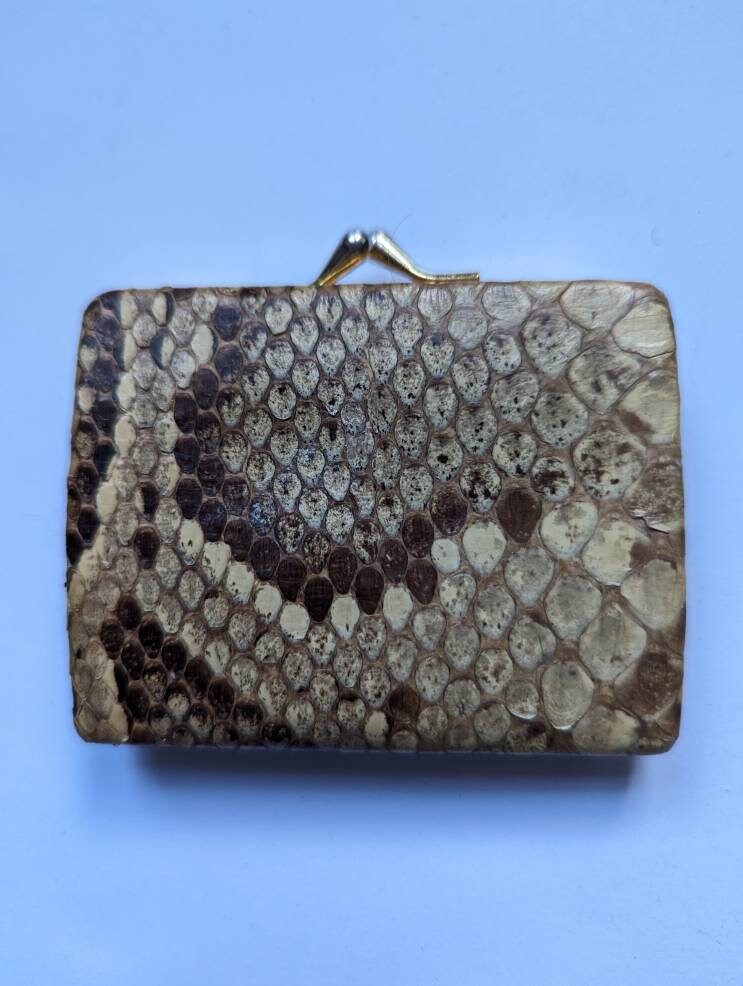 SALE Snakeskin Ruched Clutch Shoulder Bag Black Real Snake -  Denmark