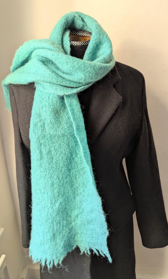 Vintage Hamilton Mohair and Wool Scarf Shawl Made in England 1960s Gift (M)