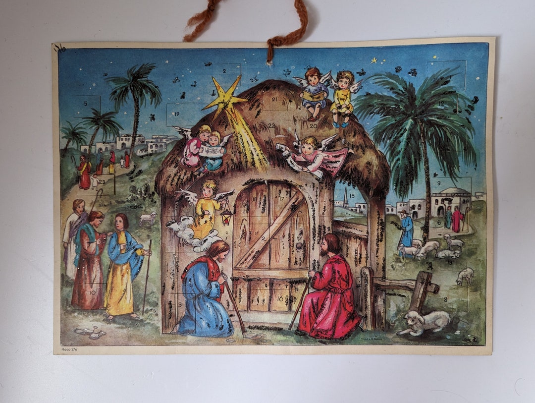Vintage Haco 276 1950s Paper Advent Calendar Etsy