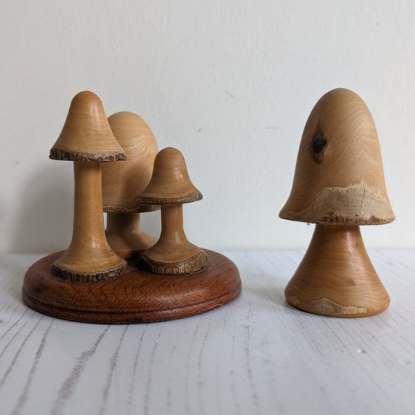 Yew Wood Wooden Toadstools