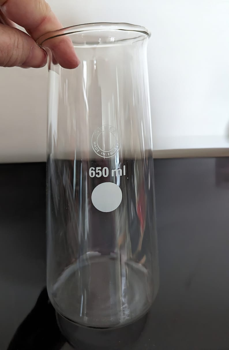 Pyrex Glass Conical Vintage Pyrex 650ml Conical Flask Chemical Chemistry Lab Chemist 1990s ...