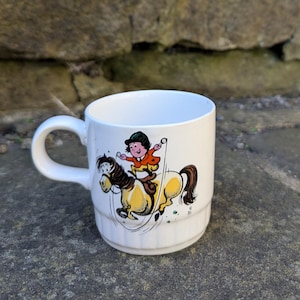 Thelwell Pony Charakter Kleine Keramik Tasse mit Henkel Vintage