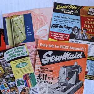 1950s-60s Magazine Advertising Inserts: Vintage Ephemera for Decoupage Journalling