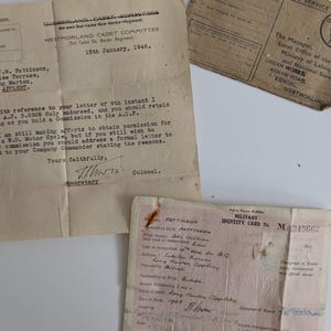 Carte d'identité militaire de soldat Lettre carte d'immatriculation 1946 Militaria de guerre