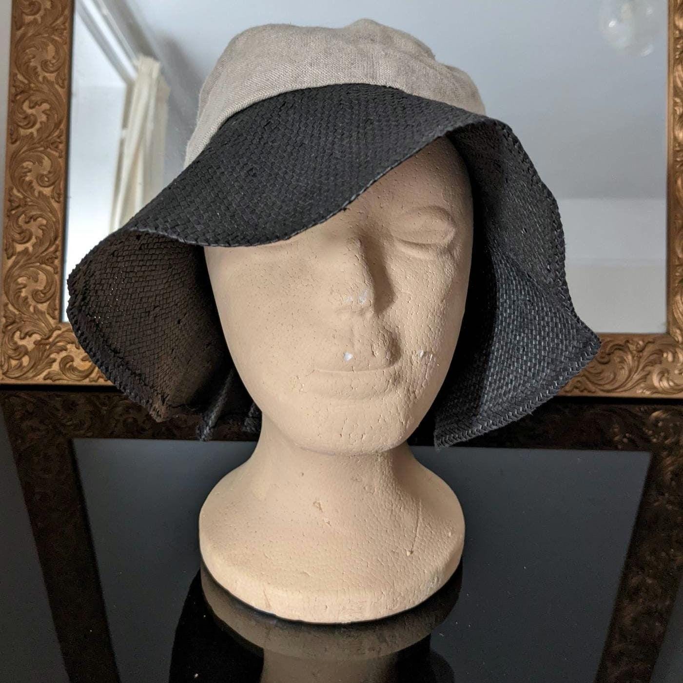 Wendy Watt Hat Fabric and Raffia Quirky Unusual - Etsy display picture 1