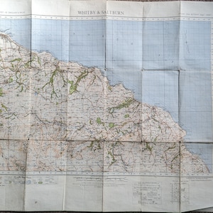 1941 Kriegsdienst Landkarte: England, Clothby & Saltburn Landkarte