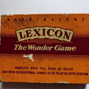 Vintage jaren 1960 Waddingtons Lexicon: The Wonder Game Card Game