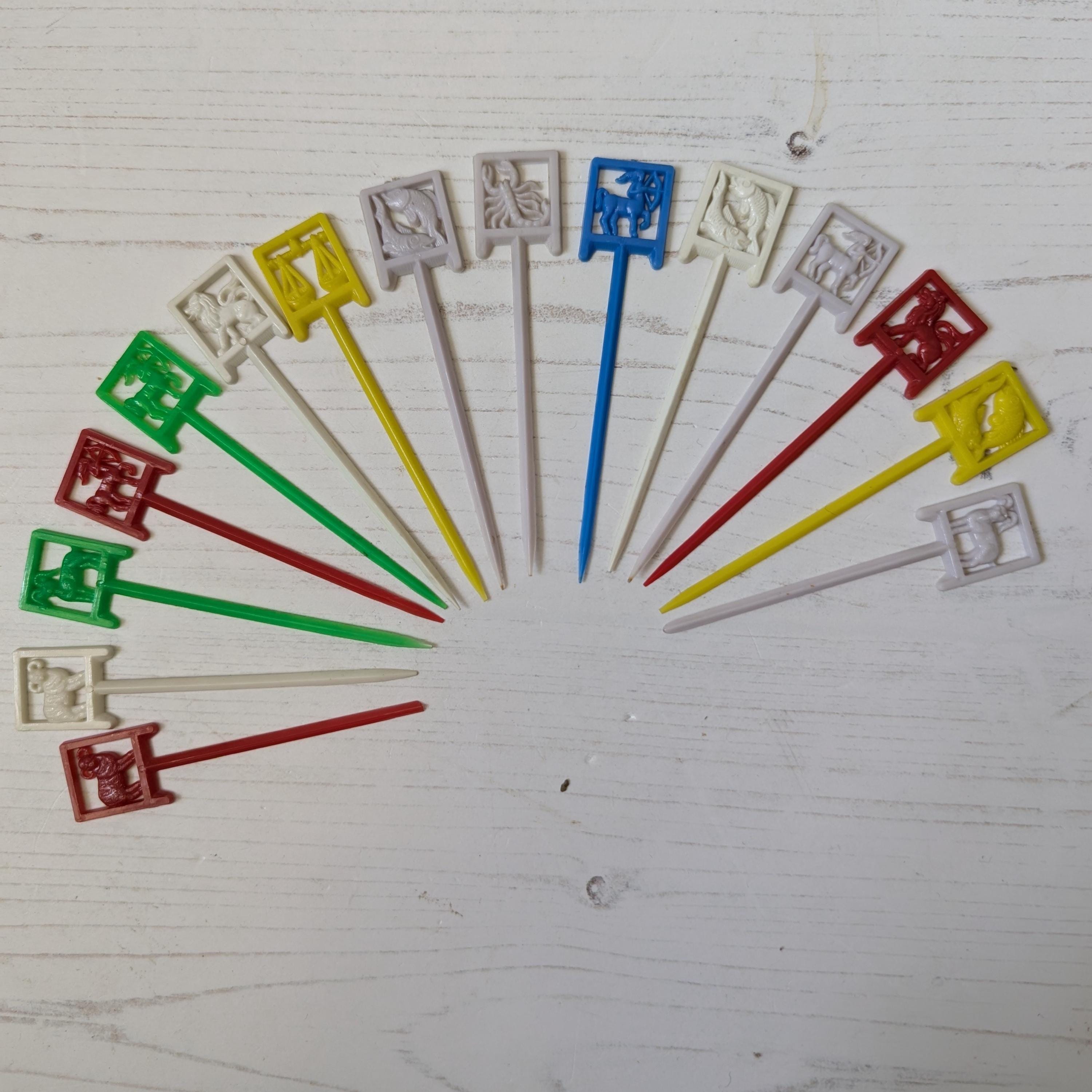 Vintage Novelty Plastic Astrology Star Sign Cocktail Sticks - Etsy