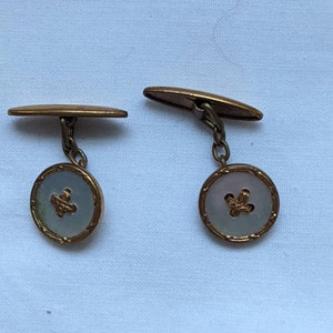 Manschettknappar i vintagestil: Guldfärgad, unik present