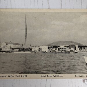 Vintage Festival of Britain 1951 South Bank Exhibition Postcard Nieopublikowana ani nieopisana na kolekcjonerskiej pocztówce