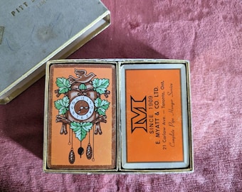 Vintage 1950s Boxed 2 x Packs of Playing Cards Advertising Canadian Steel Company