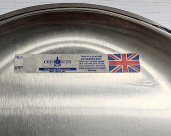 Lot De Plats Et Sous-verres Chichester - Acier Inoxydable Vintage - Made In England - Années 1920-40
