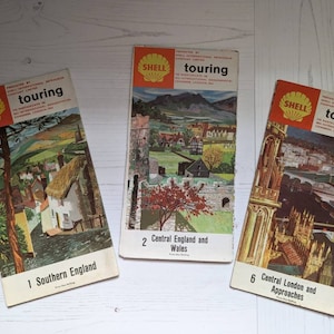 Tre mappe turistiche Shell presentate ai partecipanti al Congresso geografico internazionale del 1964