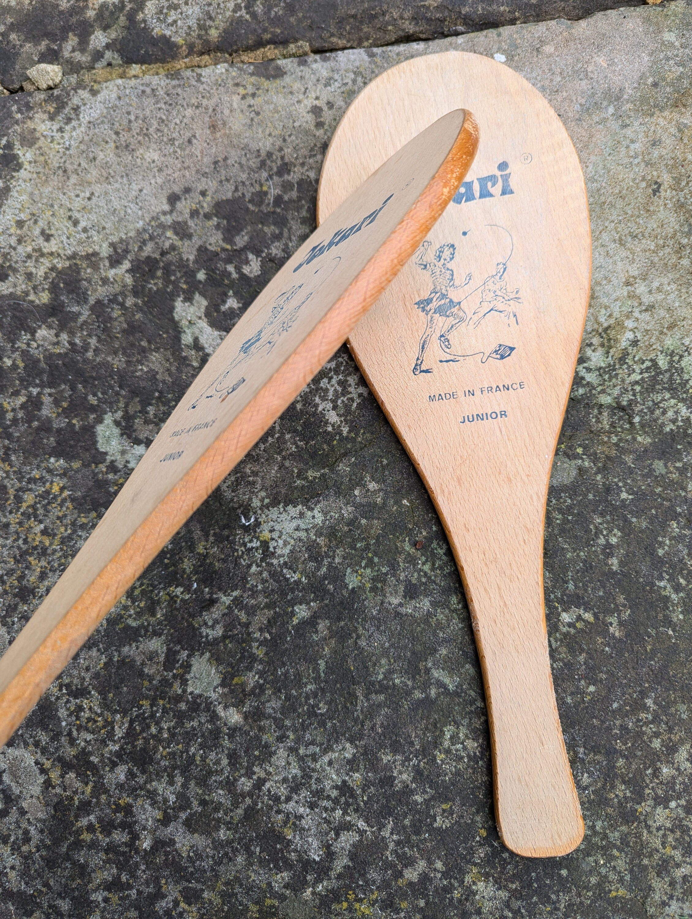 ヴィンテージ ジョカリ フランス製 木製ラケット バット 壁飾り ゲーム