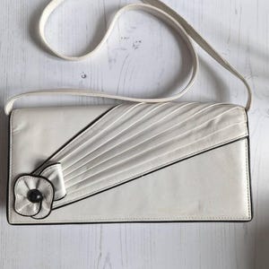 Lotus witte handtas handtas handtas vintage handtas jaren 80