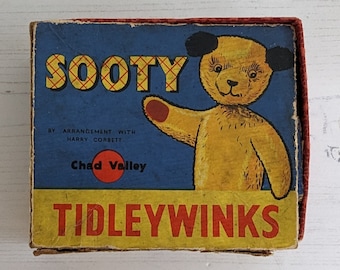 Vintage 1960s Chad Valley Sooty Tidleywinks Tiddley Winks Game