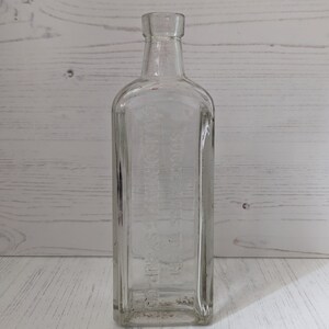 Vintage Califig helder glazen fles circa jaren 1920 apotheek scheikundige