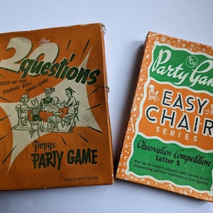 Vintage Pepys Spiele: 20 Frage- und Beobachtungsgewinnspiel Buchstabe S 1960er Spiele