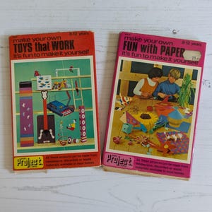 Karty projektu Spears Stwórz własną zabawę z papieru i zabawek, które działają Vintage 1970