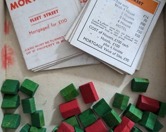 Early 1930s Monopoly Game Spares, Mortgage Cards, Properties