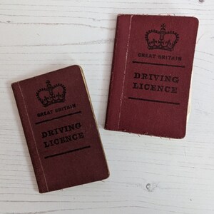Two 1970s Paper Driving Licences Classic Car Owner Gift