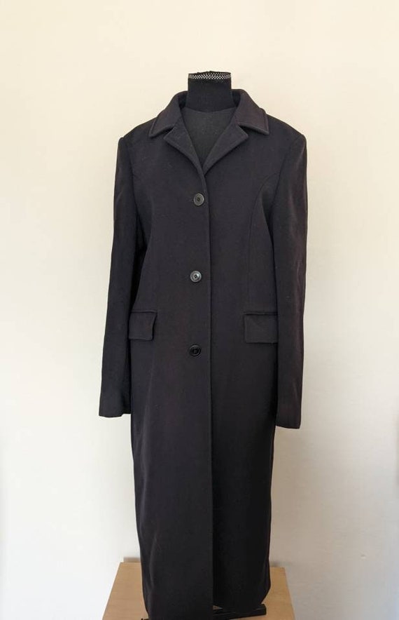 Ladies Wool & Cashmere Navy Blue Coat Made for Em… - image 1